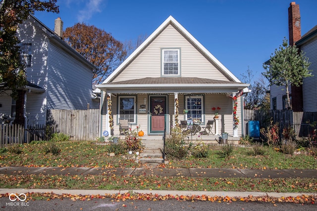 view of front of home with a porch