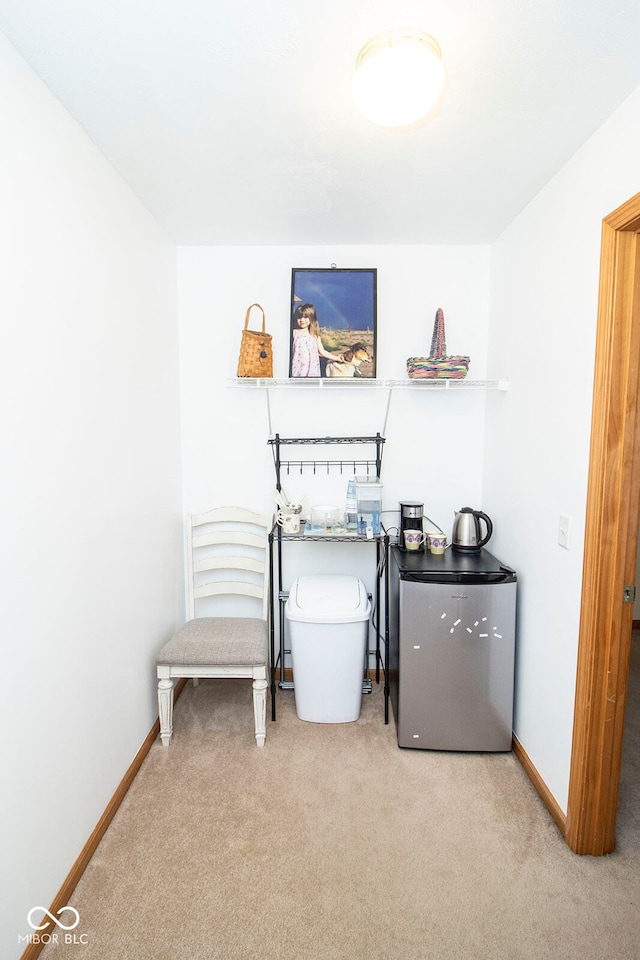 interior space featuring carpet floors