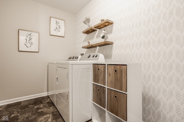 laundry area with washer and clothes dryer