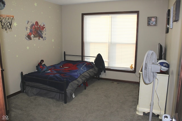 view of carpeted bedroom