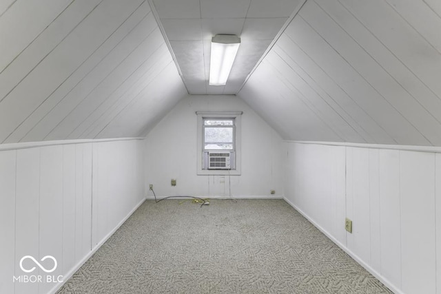 907 S E St, Indianapolis, IN 46225 - bonus room with carpet, vaulted ceiling, and cooling unit