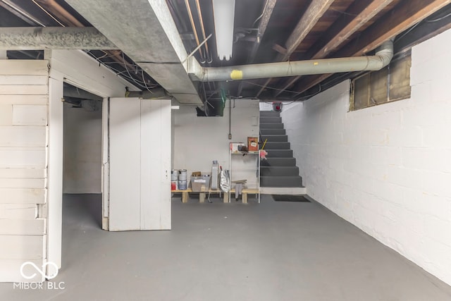 view of basement