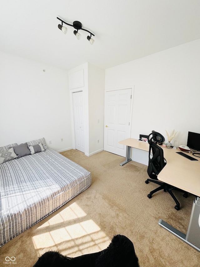 view of carpeted bedroom