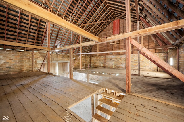 view of attic