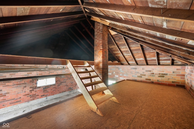view of attic