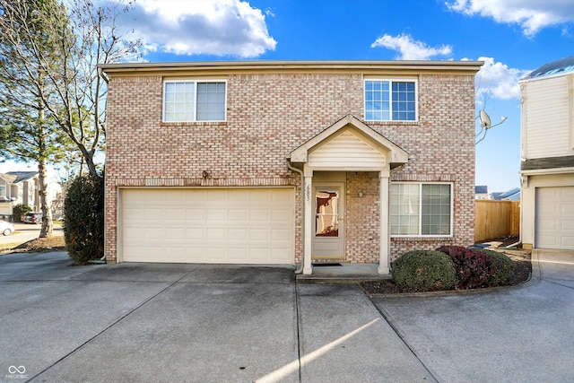 view of front property featuring a garage