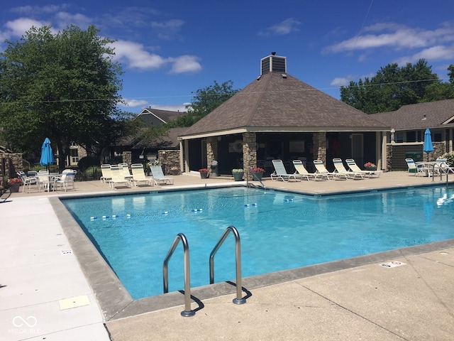 view of pool with a patio area