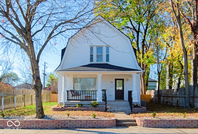 view of front of property with covered porch