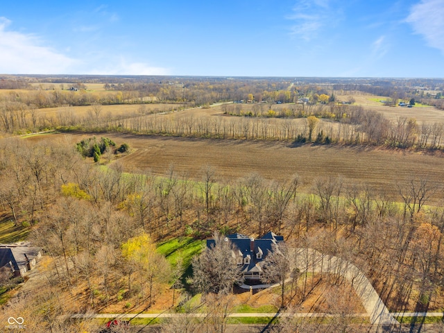 aerial view with a rural view