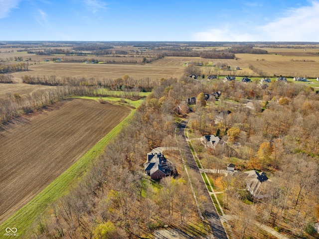 drone / aerial view featuring a rural view