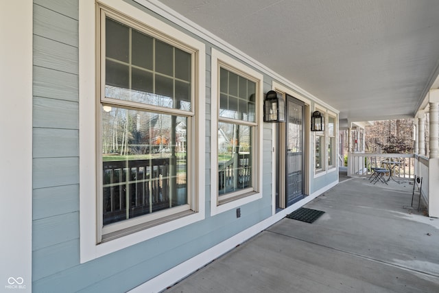 view of patio with a porch