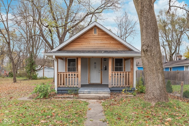 bungalow-style house with a porch