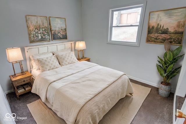 view of carpeted bedroom