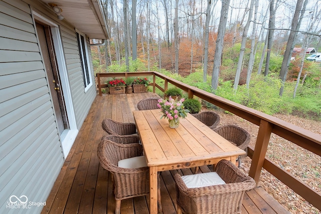 view of wooden deck