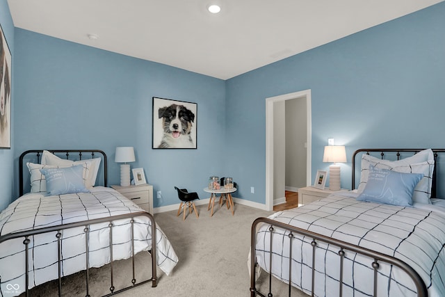 view of carpeted bedroom