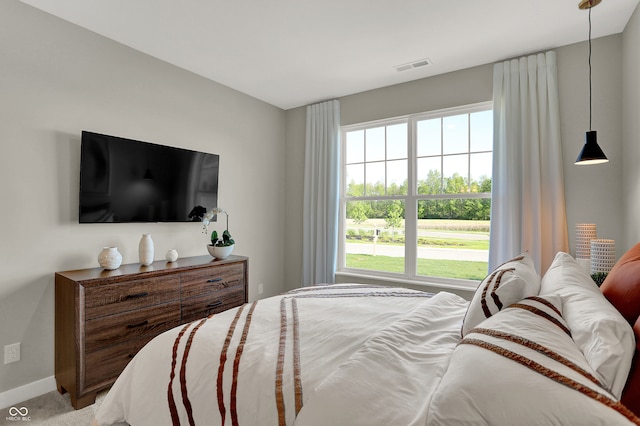 bedroom with carpet floors