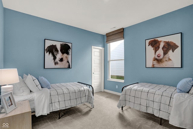 view of carpeted bedroom