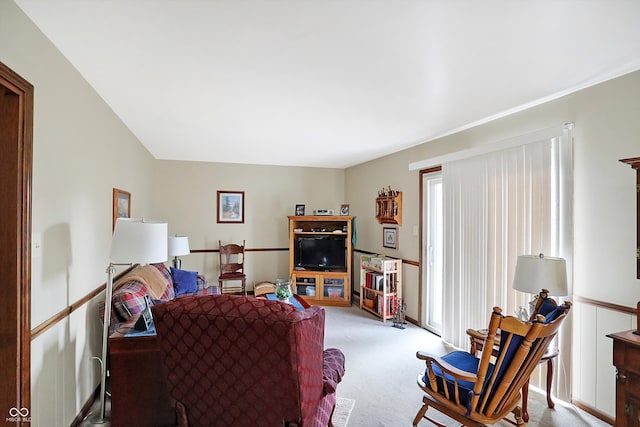 view of carpeted living room