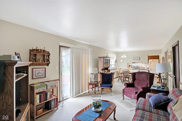 view of carpeted living room