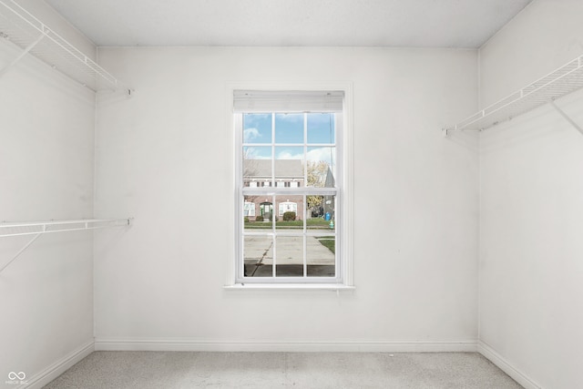 view of walk in closet