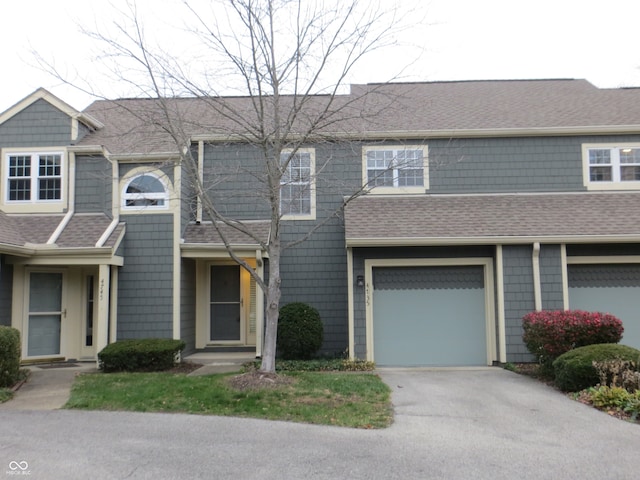 view of property with a garage