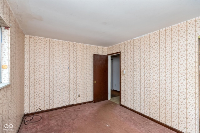 view of carpeted spare room