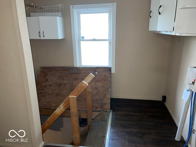 washroom featuring dark hardwood / wood-style flooring