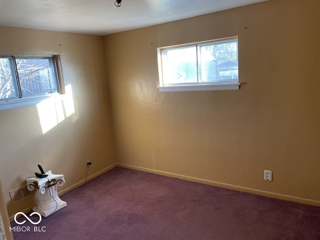 view of carpeted spare room