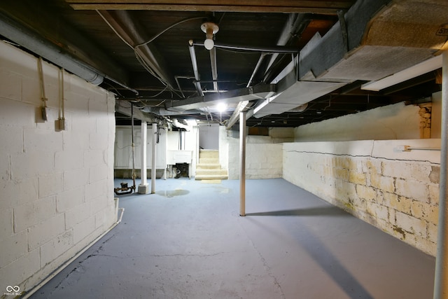 view of basement