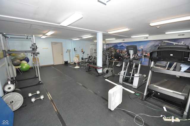 view of workout area