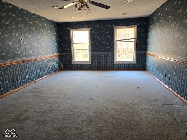 spare room with carpet and plenty of natural light