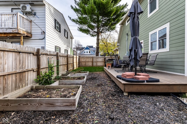 view of yard featuring a deck