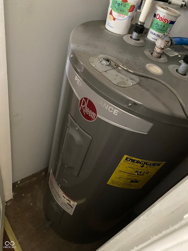 details with electric water heater