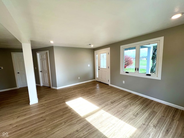 interior space with wood-type flooring