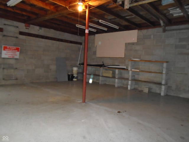 705 W 6th St, Seymour, IN 47274 - below grade area with concrete block wall