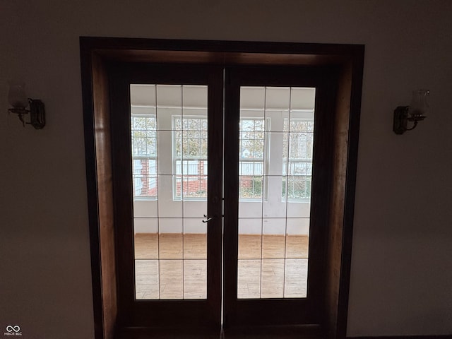 interior details with french doors