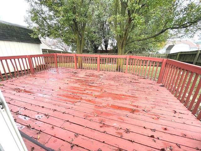 view of wooden deck