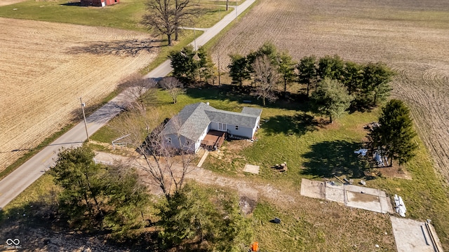 drone / aerial view with a rural view