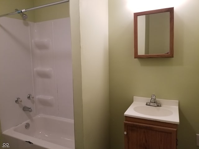 bathroom with vanity and shower / bathtub combination