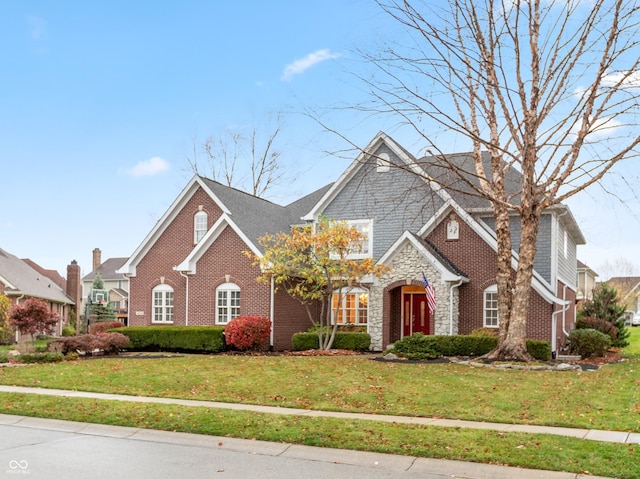 view of front property with a front yard