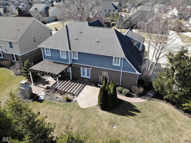 birds eye view of property featuring a residential view