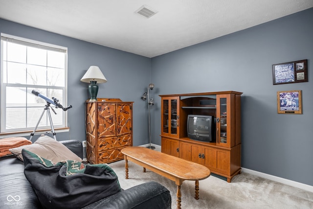 view of carpeted living room