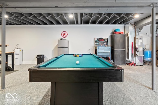 playroom with billiards