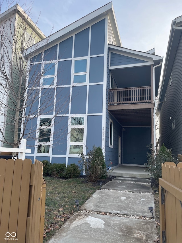 exterior space with a balcony