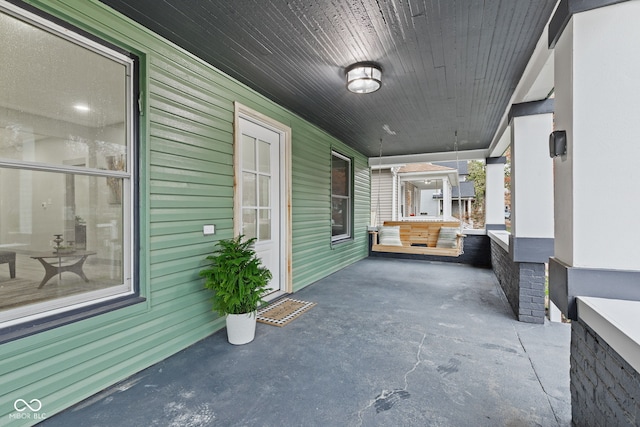 view of patio with covered porch