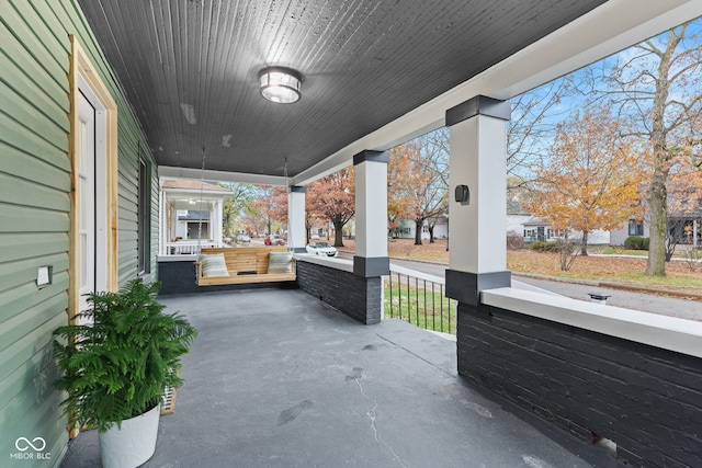 view of patio / terrace with a porch