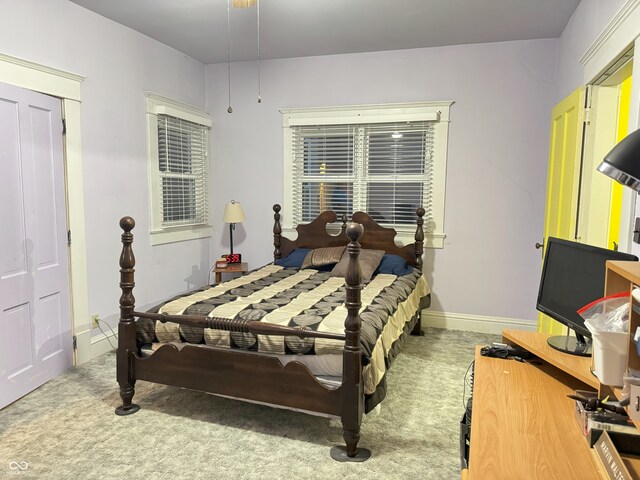 view of carpeted bedroom