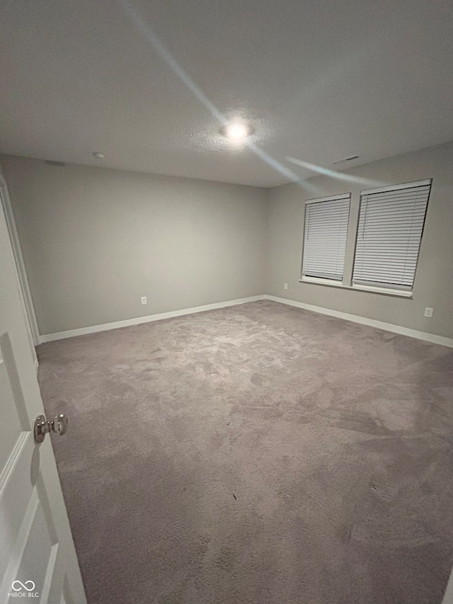 basement with carpet floors