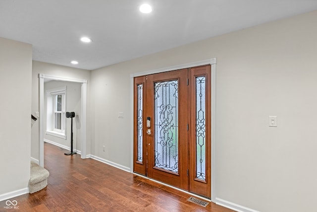 entryway featuring hardwood / wood-style floors