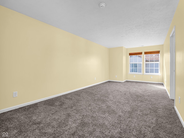 11411 Shady Hollow Ln, Indianapolis, IN 46229 - carpeted spare room with baseboards, a smoke detector, and a textured ceiling